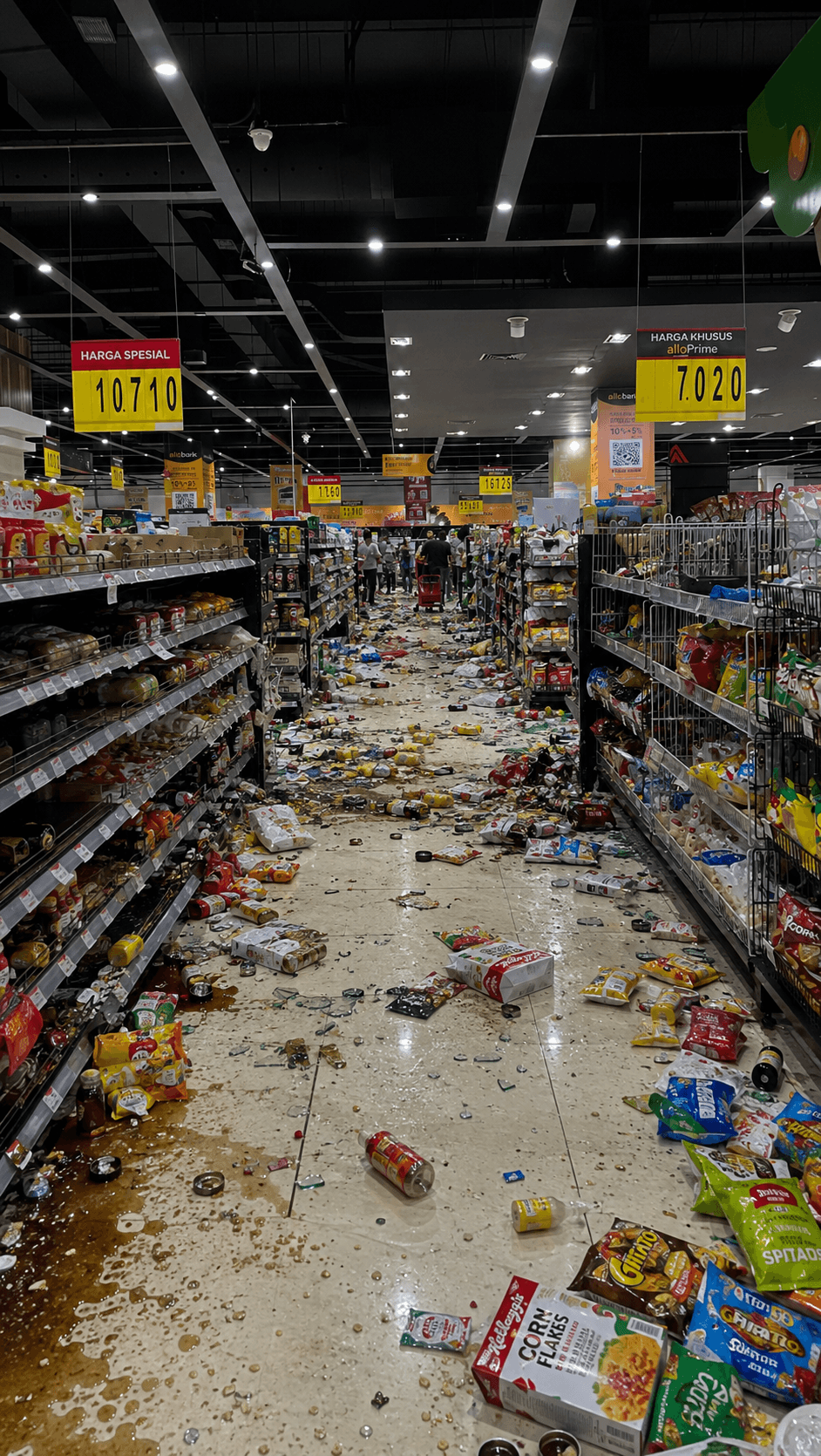 Supermarché → Chaos après